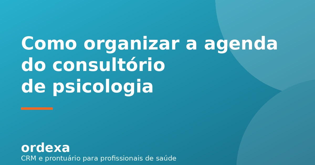 Agenda semanal de consultório com horários organizados em blocos